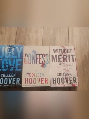 Colleen Hoover Paperback 5 Books UGLY LOVE CONFESS WITHOUT MERIT HEART BONES VER
